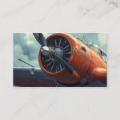 航空機用発動機整備士ヴィンテージ飛行機 名刺 (正面)