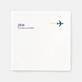 航空機用航空機ジェット航空パイロットパーティー スタンダードカクテルナプキン (正面)