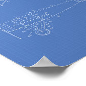 航空機第2種1932年特許技術青写真 ポスター (角)