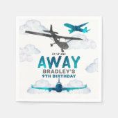 航空機航空任意の年齢の誕生日パーティー スタンダードカクテルナプキン (正面)