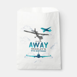 航空機航空任意の年齢の誕生日パーティー フェイバーバッグ