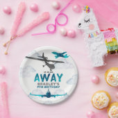 航空機航空任意の年齢の誕生日パーティー ペーパープレート (パーティー)