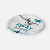 航空機航空任意の年齢の誕生日パーティー ペーパープレート (アングル)