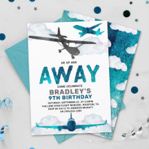 航空機航空任意の年齢の誕生日パーティー