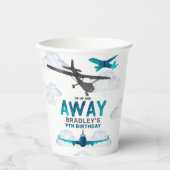 航空機航空任意の年齢の誕生日パーティー 紙コップ (正面)