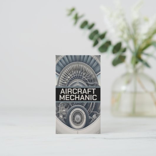 航空機航空機整備士 名刺 (スタンド正面)