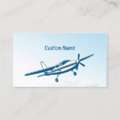 航空機航空飛んでいる学校インストラクター 名刺 (裏面)