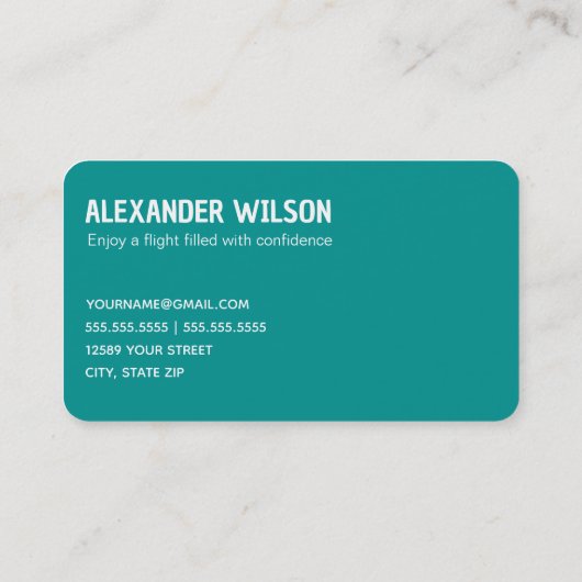 航空機航空 名刺 (裏面)