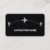 航空機船長カスタムのQRコード 名刺 (正面)