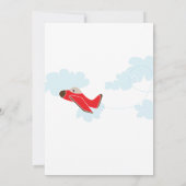 航空機誕生日招待状 – 赤 招待状 (裏面)