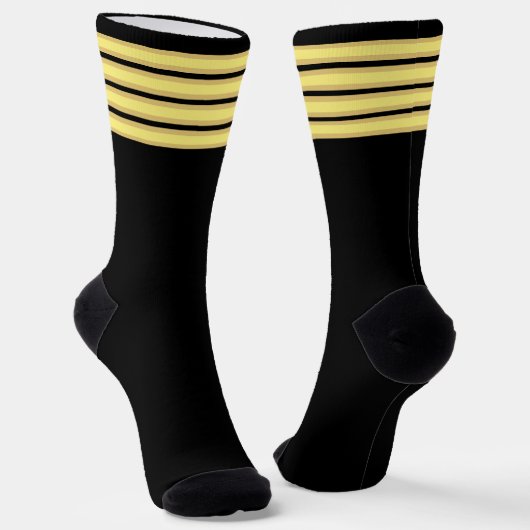 航空機長肩章 ゴールドバンド ソックス (傾斜あり)