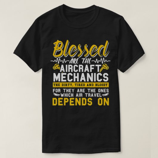 航空機関士飛行機整備士士 Tシャツ (デザイン正面)