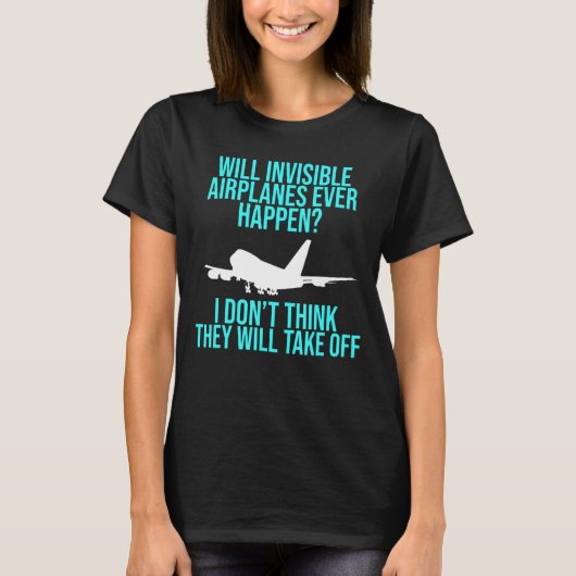 航空機離陸航空宇宙エンジニアリング技術者 Tシャツ (正面)