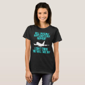 航空機離陸航空宇宙エンジニアリング技術者 Tシャツ (正面フル)