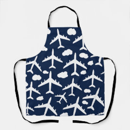 航空機飛んでいるの青い模様 エプロン