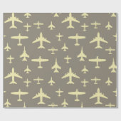 航空機飛んでいるの高い天井パターン ラッピングペーパー (フラット)