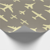 航空機飛んでいるの高い天井パターン ラッピングペーパー (角)