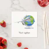 航空機飛んでいる紙ナプキン スタンダードカクテルナプキン (インサイチュ)