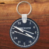 航空機飛んでいる飛行経路楽器 キーホルダー (正面)