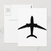航空機飛行機機アイコン ポストカード (正面/裏面)