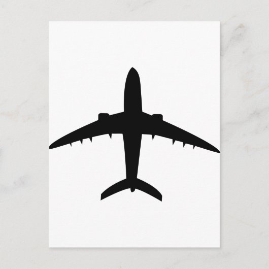 航空機飛行機機アイコン ポストカード (正面)