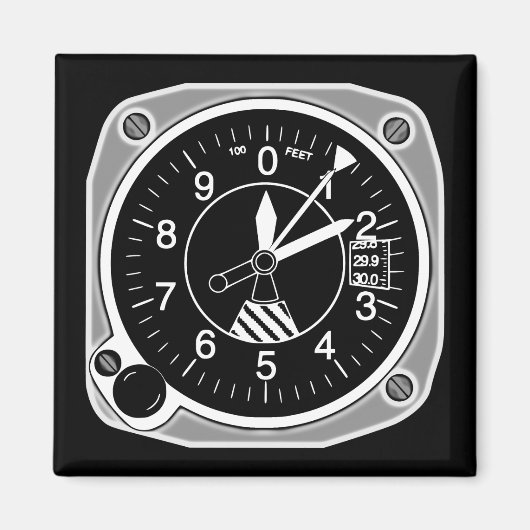 航空機高度計楽器 マグネット (正面)