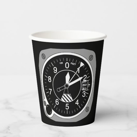 航空機高度計紙カップ 紙コップ (正面)