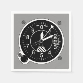 航空機高度計 スタンダードカクテルナプキン