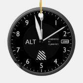 航空機高度計 セラミックオーナメント (裏面)