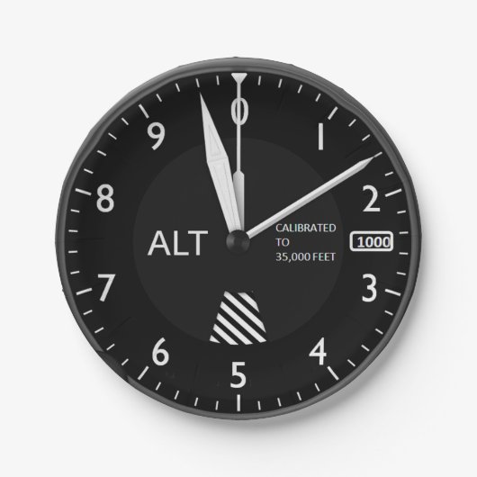 航空機高度計 ペーパープレート (正面)