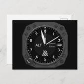 航空機高度計 ポストカード (正面/裏面)