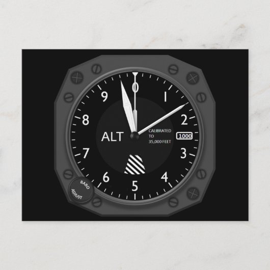 航空機高度計 ポストカード (正面)