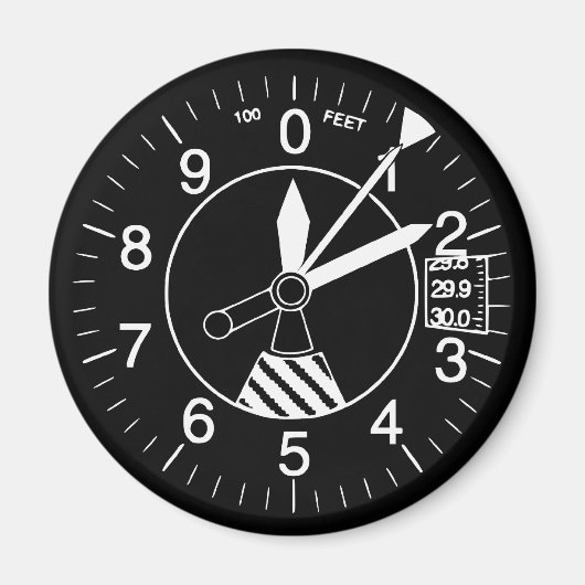 航空機高度計 マグネット (正面)