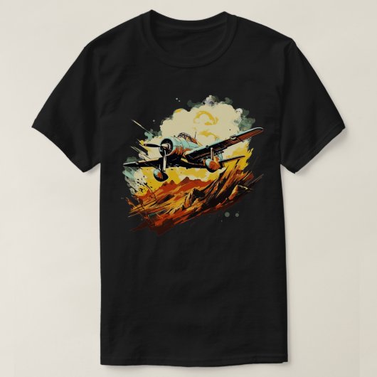 航空機1 Tシャツ (デザイン正面)