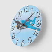 航空機 ラウンド壁時計 (傾斜)