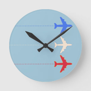 航空機 ラウンド壁時計