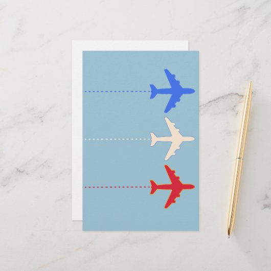 航空機 便箋 (正面/裏面インサイチュ)