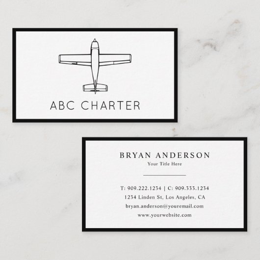 航空機 名刺 (正面/裏面)