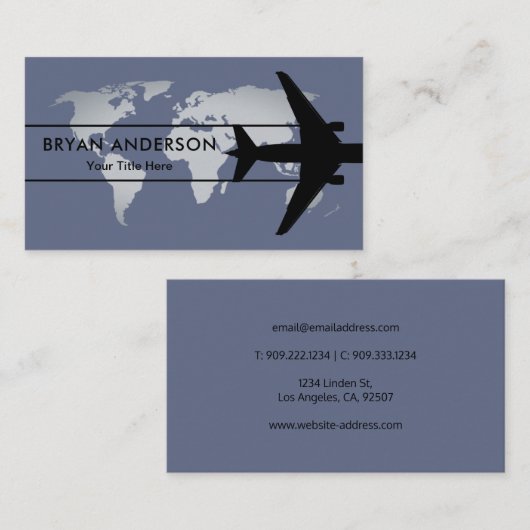 航空機 名刺 (正面/裏面)