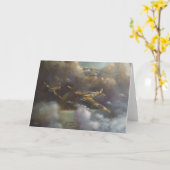 航空機-短気者の挨拶状 カード (黄色い花)