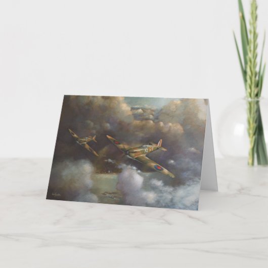 航空機-短気者の挨拶状 カード (正面)