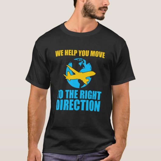 航空機Grの右向き航空管制官 Tシャツ (正面)