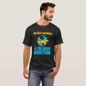 航空機Grの右向き航空管制官 Tシャツ (正面フル)