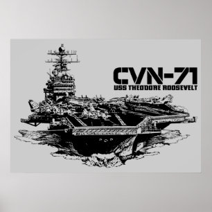 航空母艦のセオドア・ルーズベルトのプリント ポスター