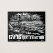 航空母艦のレキシントン富士のパズル ジグソーパズル (横)