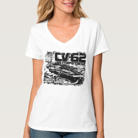 航空母艦の独立シャツ Tシャツ (正面)