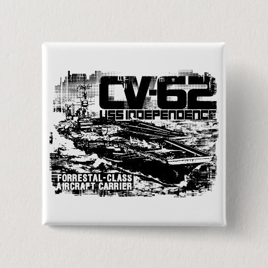 航空母艦の独立ボタン 缶バッジ (正面)