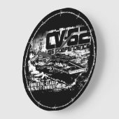 航空母艦の独立性電波時計 ラージ壁時計 (傾斜)