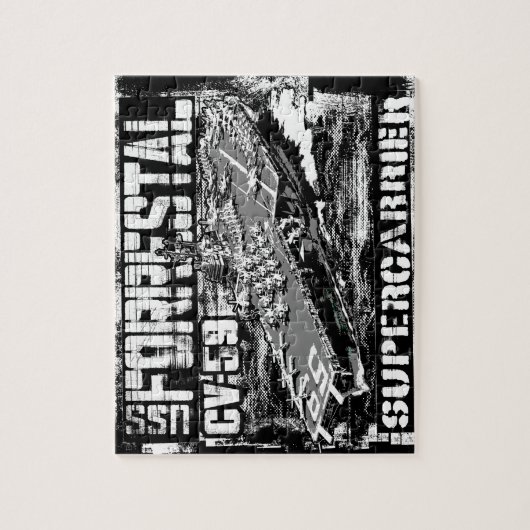 航空母艦のForrestalのジグソーパズルのパズル ジグソーパズル (縦)