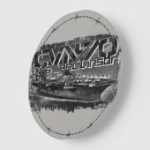 航空母艦カールビンソンアクリル壁時計 ラージ壁時計 (傾斜)